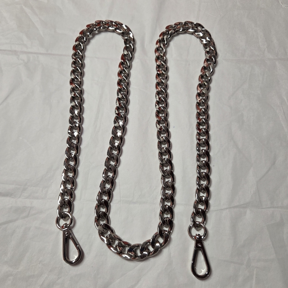 Mautto Detachable 50-Inch Silver-tone Chain-link Crossbody Strap, NWT 